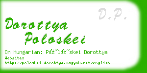 dorottya poloskei business card